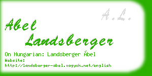 abel landsberger business card
