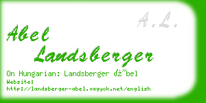 abel landsberger business card